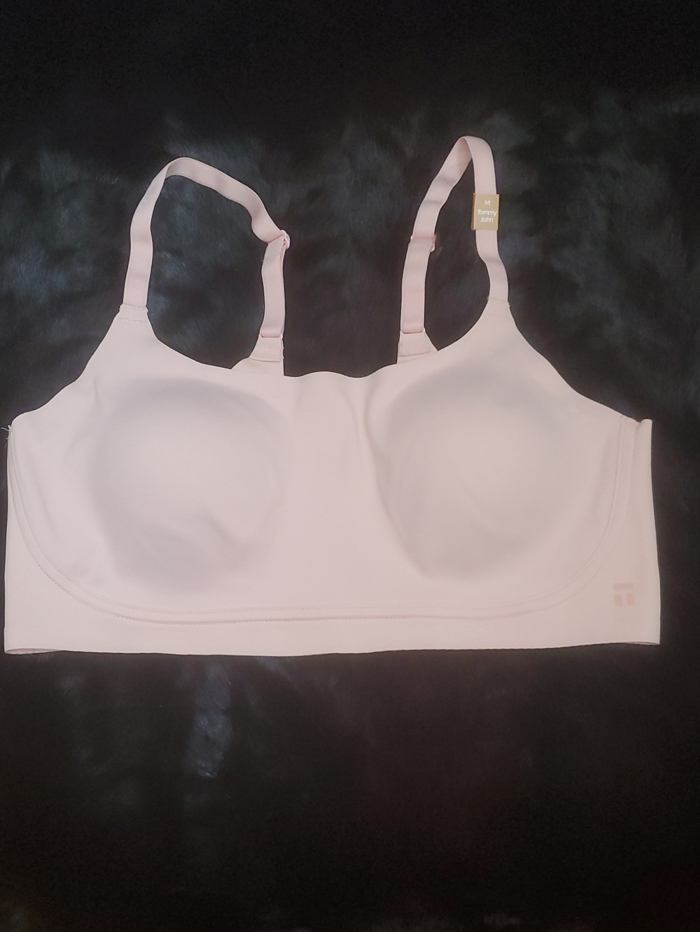 TOMMY JOHN MO SHOW SCOOP BRALETTE IN LIGHT PINK /SIZE: MEDIUM